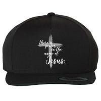 There Is Power In The Name Of Jesus Cross Wool Snapback Cap