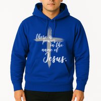 There Is Power In The Name Of Jesus Cross Hoodie
