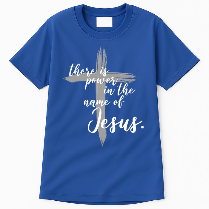 There Is Power In The Name Of Jesus Cross Tall T-Shirt