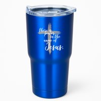 There Is Power In The Name Of Jesus Cross Tumbler