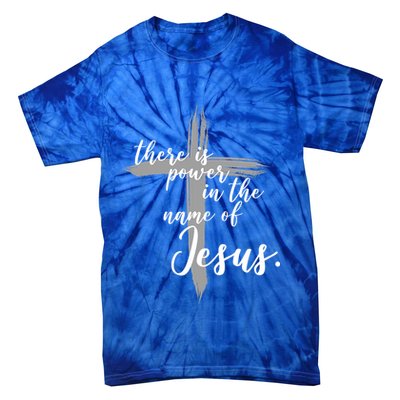 There Is Power In The Name Of Jesus Cross Tie-Dye T-Shirt