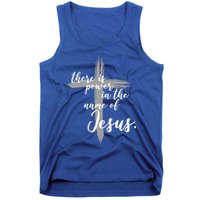 There Is Power In The Name Of Jesus Cross Tank Top