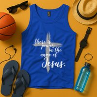 There Is Power In The Name Of Jesus Cross Tank Top