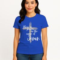 There Is Power In The Name Of Jesus Cross Womens T-Shirt