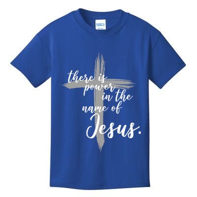 There Is Power In The Name Of Jesus Cross Kids T-Shirt