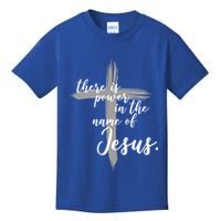 There Is Power In The Name Of Jesus Cross Kids T-Shirt