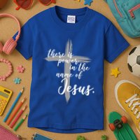 There Is Power In The Name Of Jesus Cross Kids T-Shirt