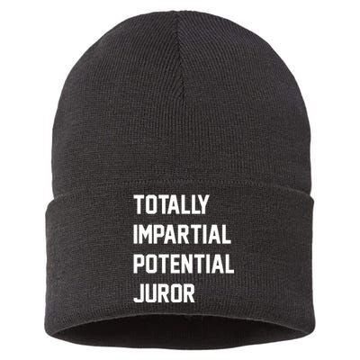 Totally Impartial Potential Juror Funny Sustainable Knit Beanie