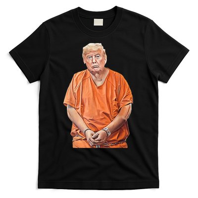 Trump In Prison Funny Anti Trump Trump Mugshot Design T-Shirt