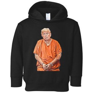 Trump In Prison Funny Anti Trump Trump Mugshot Design Toddler Hoodie