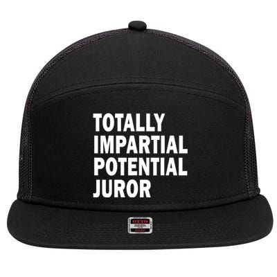 Totally Impartial Potential Juror 7 Panel Mesh Trucker Snapback Hat