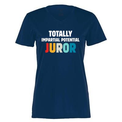 Totally Impartial Potential Juror Women's Momentum V-Neck T-Shirt