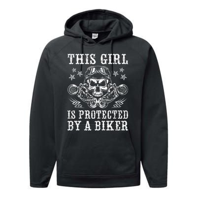 This Is Protected By A Biker Performance Fleece Hoodie