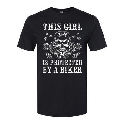 This Is Protected By A Biker Softstyle CVC T-Shirt