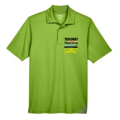 Teacher? I Prefer The Term Educational Jedi Master Men's Origin Performance Pique Polo