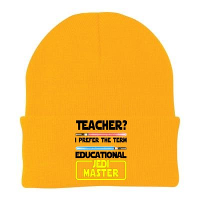 Teacher? I Prefer The Term Educational Jedi Master Knit Cap Winter Beanie