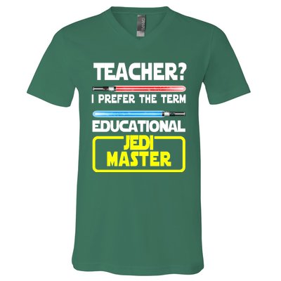 Teacher? I Prefer The Term Educational Jedi Master V-Neck T-Shirt