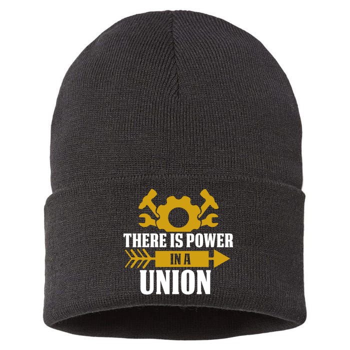 There Is Power In A Union Labor Day Gift Sustainable Knit Beanie