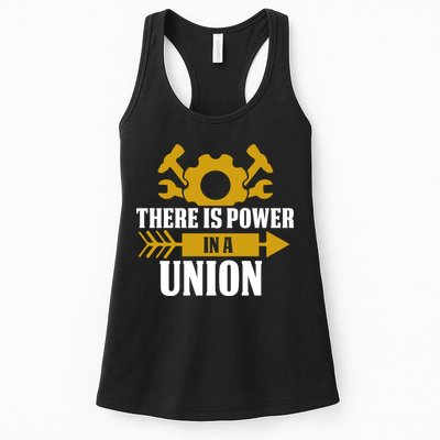 There Is Power In A Union Labor Day Gift Womens Tank Top