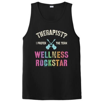 Therapist I Prefer Wellness Rockstar Therapy Ninja Team Cute Gift PosiCharge Competitor Tank