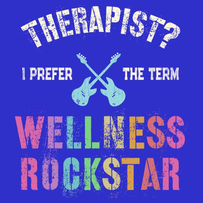 Therapist I Prefer Wellness Rockstar Therapy Ninja Team Cute Gift Polo