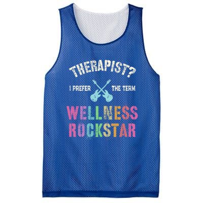 Therapist I Prefer Wellness Rockstar Therapy Ninja Team Cute Gift Mesh Reversible Basketball Jersey Tank