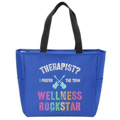 Therapist I Prefer Wellness Rockstar Therapy Ninja Team Cute Gift Zip Tote Bag