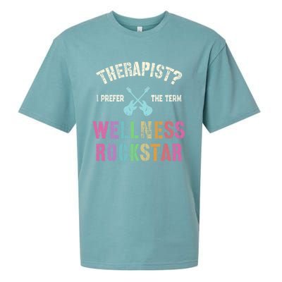 Therapist I Prefer Wellness Rockstar Therapy Ninja Team Cute Gift Sueded Cloud Jersey T-Shirt