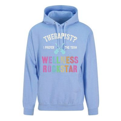 Therapist I Prefer Wellness Rockstar Therapy Ninja Team Cute Gift Unisex Surf Hoodie