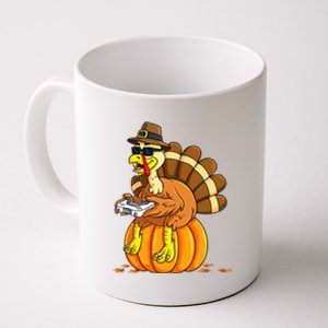 Turkey I Paused My Game To Be Thankful Video Gamer Coffee Mug