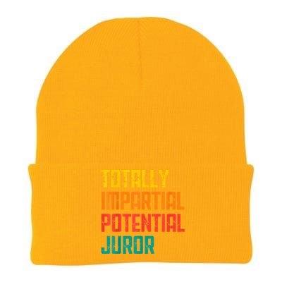 Totally Impartial Potential Juror Tee Knit Cap Winter Beanie