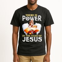 There Is Power In The Name Of Jesus Cross God Faith Christian Jesus Tall T-Shirt