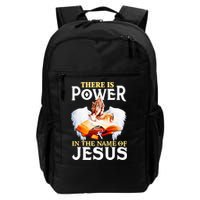 There Is Power In The Name Of Jesus Cross God Faith Christian Jesus Backpack
