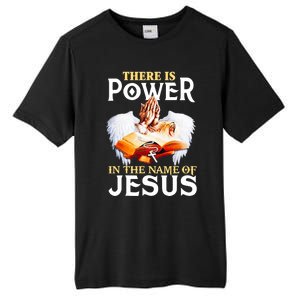 There Is Power In The Name Of Jesus Cross God Faith Christian Jesus Tall Fusion ChromaSoft Performance T-Shirt