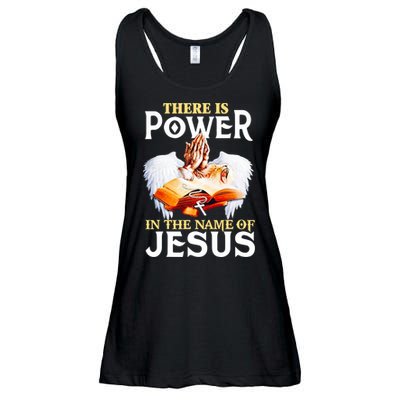 There Is Power In The Name Of Jesus Cross God Faith Christian Jesus Ladies Essential Flowy Tank