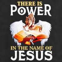 There Is Power In The Name Of Jesus Cross God Faith Christian Jesus 25L Jumbo Tote
