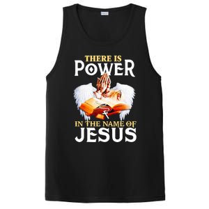 There Is Power In The Name Of Jesus Cross God Faith Christian Jesus PosiCharge Competitor Tank