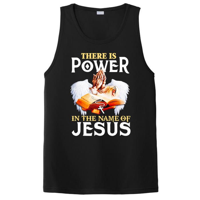 There Is Power In The Name Of Jesus Cross God Faith Christian Jesus PosiCharge Competitor Tank