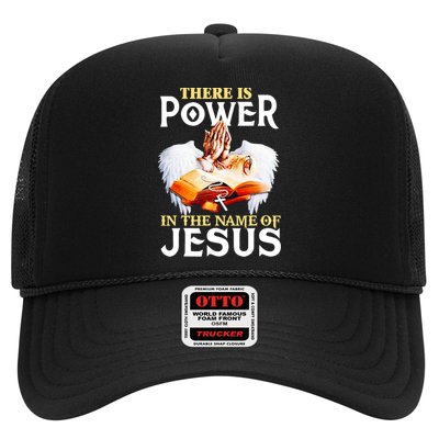 There Is Power In The Name Of Jesus Cross God Faith Christian Jesus Trucker Hat