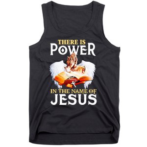 There Is Power In The Name Of Jesus Cross God Faith Christian Jesus Tank Top