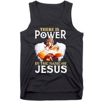 There Is Power In The Name Of Jesus Cross God Faith Christian Jesus Tank Top