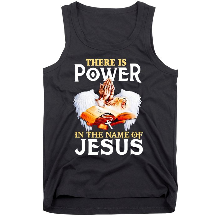 There Is Power In The Name Of Jesus Cross God Faith Christian Jesus Tank Top