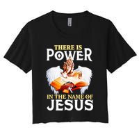 There Is Power In The Name Of Jesus Cross God Faith Christian Jesus Crop Top