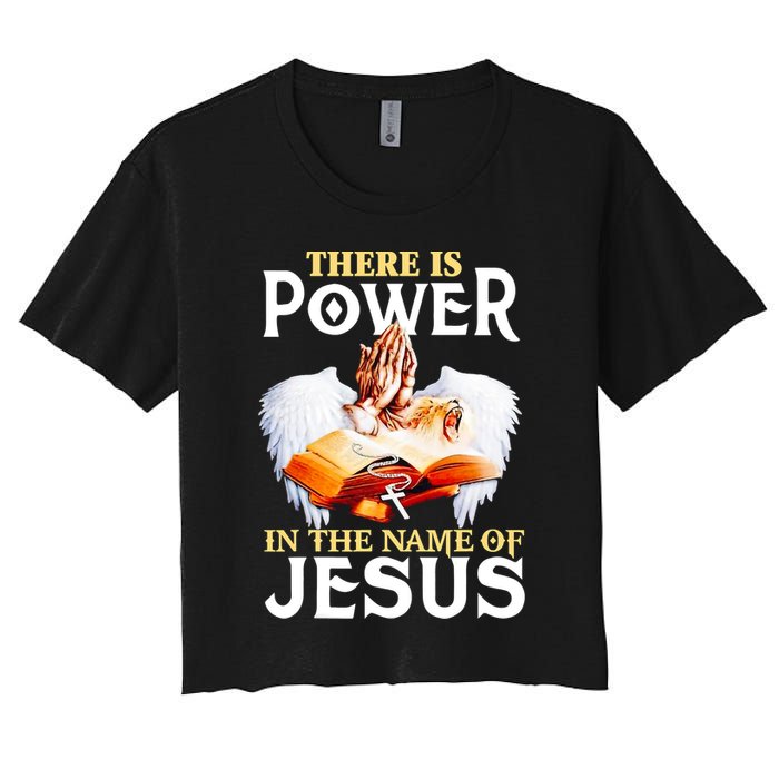 There Is Power In The Name Of Jesus Cross God Faith Christian Jesus Crop Top