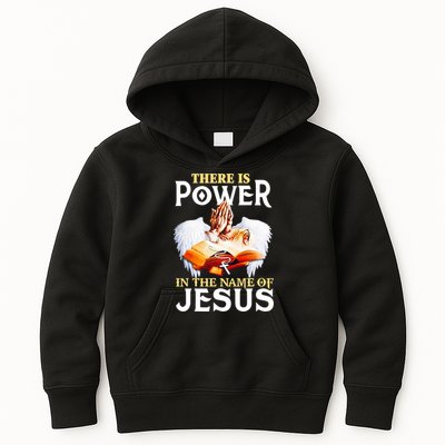 There Is Power In The Name Of Jesus Cross God Faith Christian Jesus Kids Hoodie