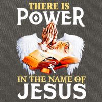 There Is Power In The Name Of Jesus Cross God Faith Christian Jesus Cotton Canvas Backpack