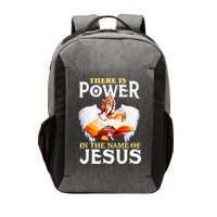 There Is Power In The Name Of Jesus Cross God Faith Christian Jesus Vector Backpack