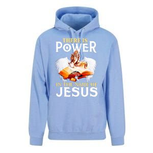 There Is Power In The Name Of Jesus Cross God Faith Christian Jesus Unisex Surf Hoodie