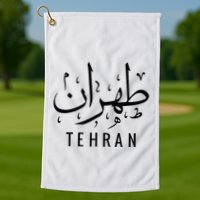 Tehran Iran Persian Calligraphy Farsi Iranian Golf Towel