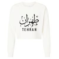 Tehran Iran Persian Calligraphy Farsi Iranian Cropped Pullover Crew